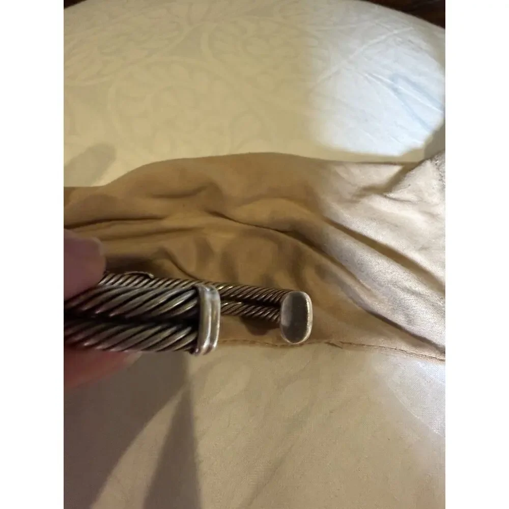 DAVID YURMAN DIAMOND X DOUBLE CABLE BRACELET - Picture 5 of 7